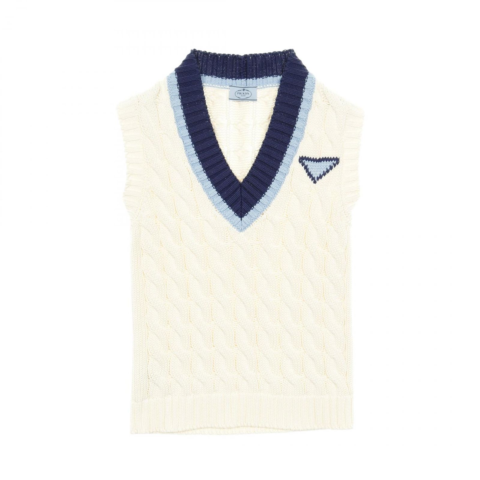 プラダ PRADA ベスト ニット P29837 コットン ベスト レディース Used A