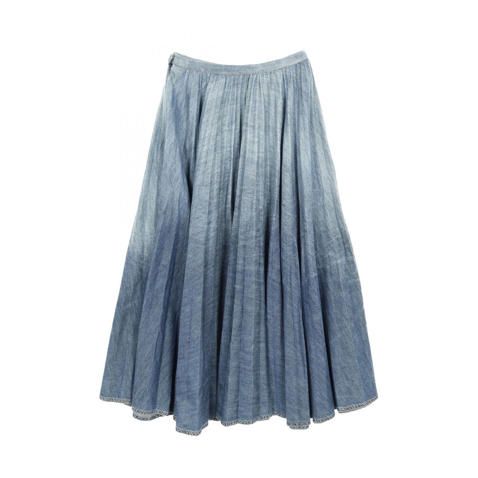 ディオール Dior スカート プリーツ コットン スカート レディース Used A