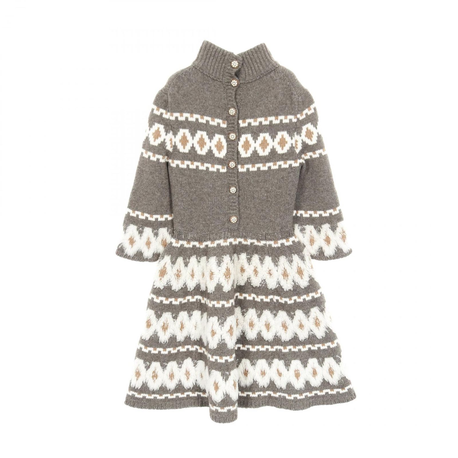 シャネル CHANEL ワンピース グリポアボタン ウール ワンピース レディース Used A