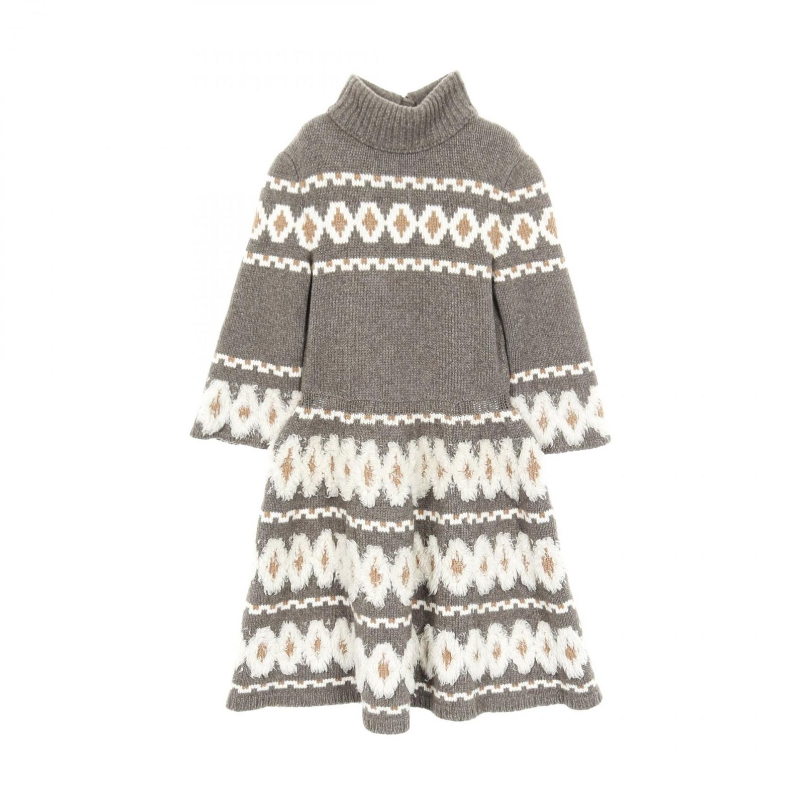 シャネル CHANEL ワンピース グリポアボタン ウール ワンピース レディース Used A