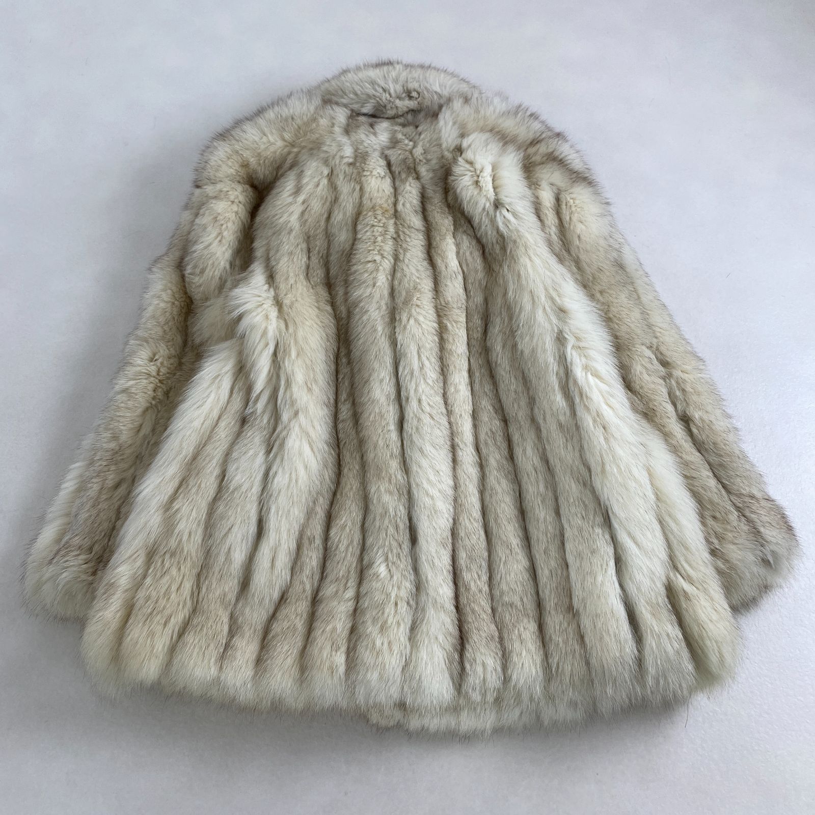 毛皮コート フォックス リアルファー 女優襟 ボリューム ふわふわ 11 L