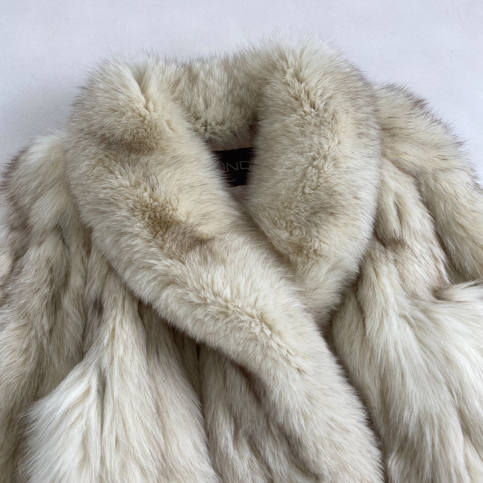 毛皮コート フォックス リアルファー 女優襟 ボリューム ふわふわ 11 L