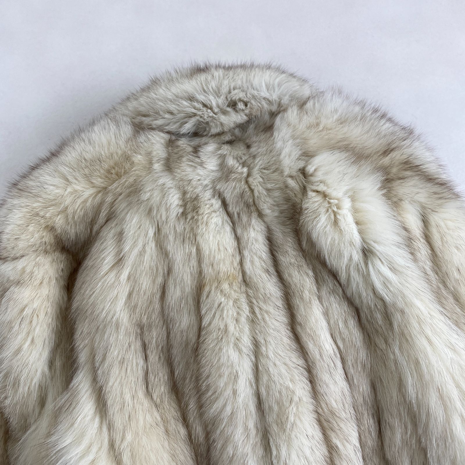 毛皮コート フォックス リアルファー 女優襟 ボリューム ふわふわ 11 L