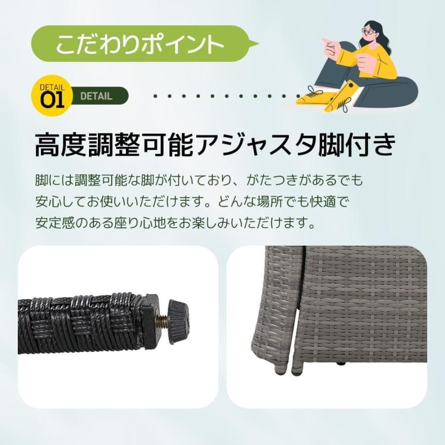 ガーデンファニチャー ガーデン テーブル 3点セット 1193-180 - メルカリ