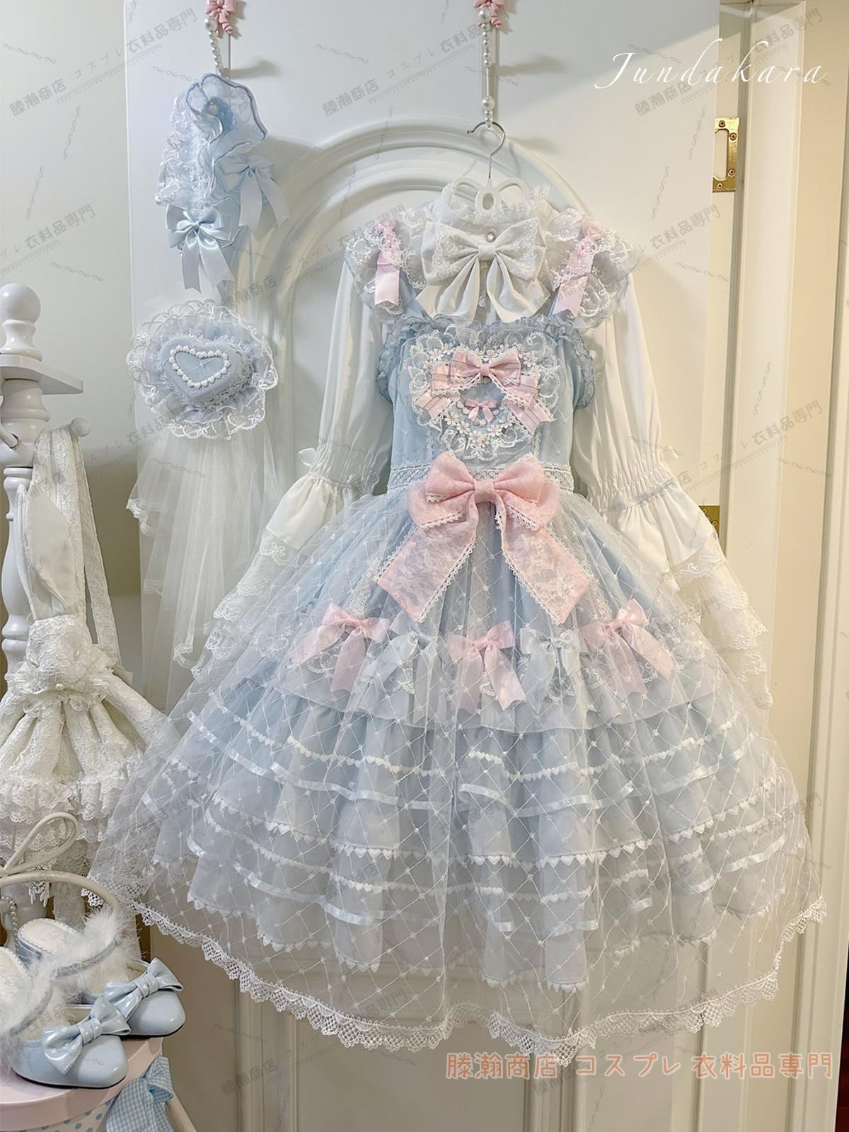 バックリボン レースアップ