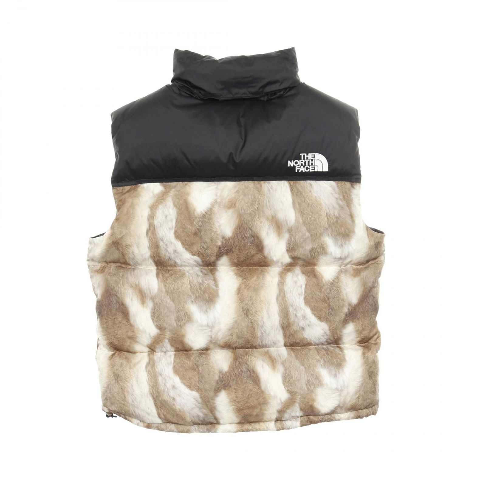 ザノースフェイスパープルレーベル THE NORTH FACE PURPLE LABEL ダウンベスト THE NORTH FACE × Supreme Fur Print Nuptse ナイロン ダウンベスト×supreme メンズ Used A