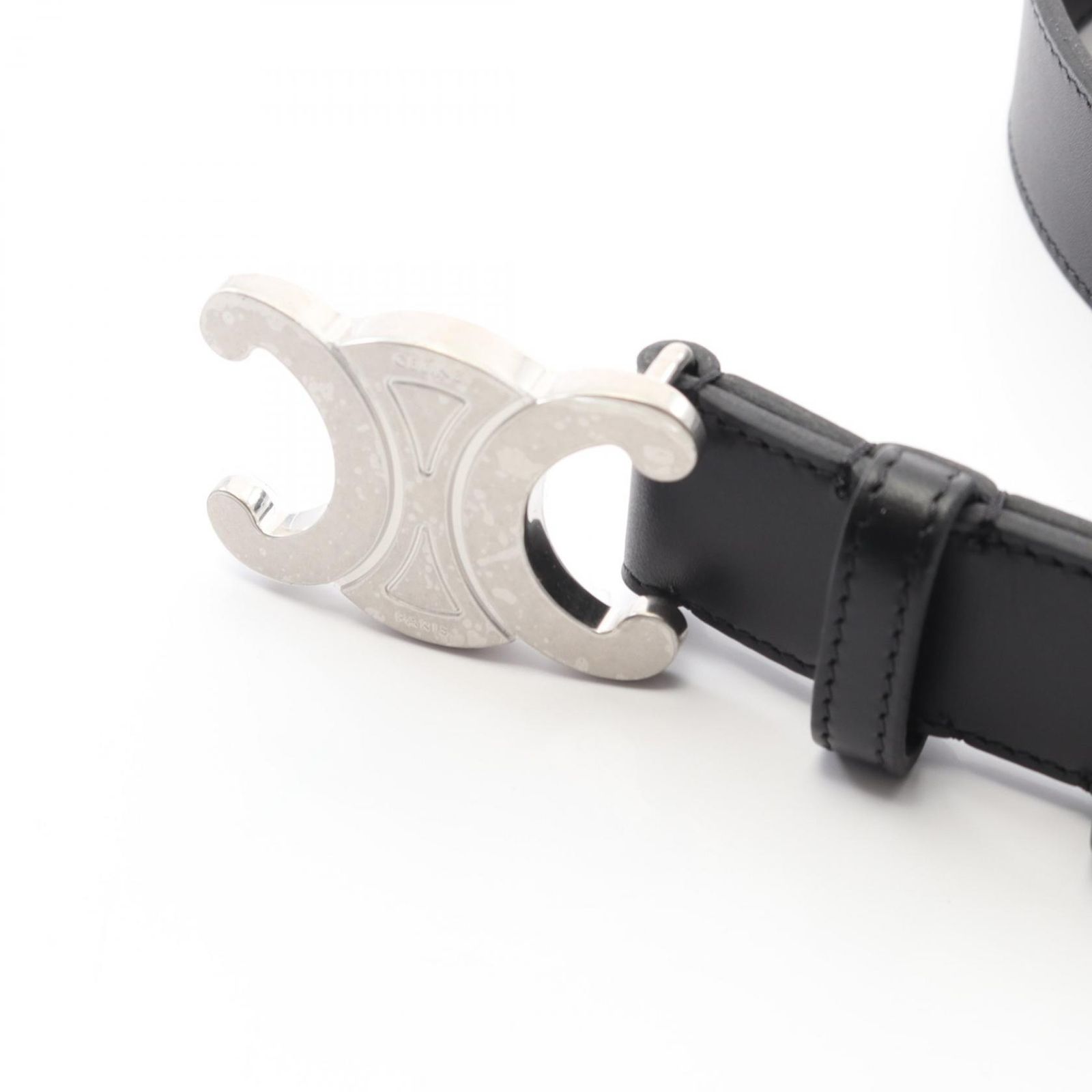 セリーヌ CELINE ベルト トリオンフ ブラック レザー メンズ