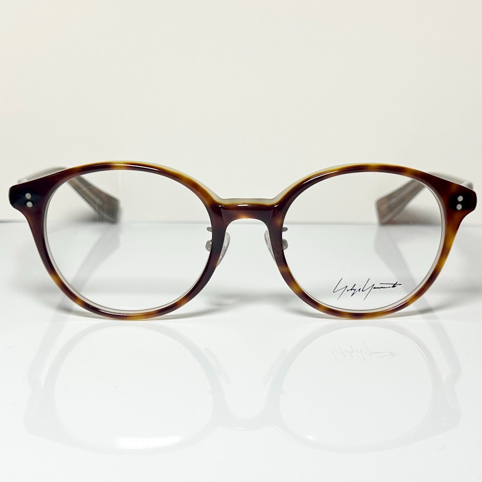 Yohji Yamamoto ヨウジヤマモト YY1020 101 べっ甲柄ベージュ色 メガネ 純正ケース付き フランス製 Y3