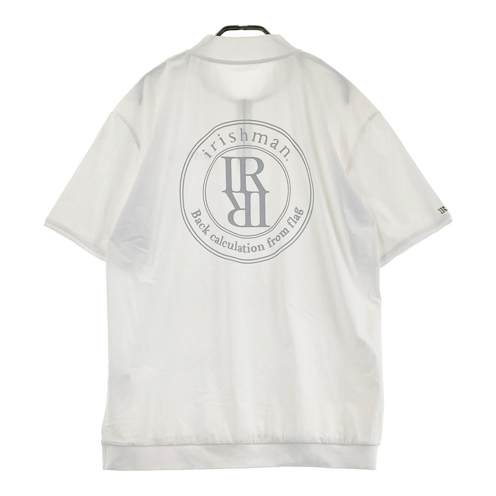 サイズ L IRISHMAN アイリッシュマン ハーフジップ 半袖ブルゾン ホワイト系 240101545221 ゴルフウェア メンズ ストスト