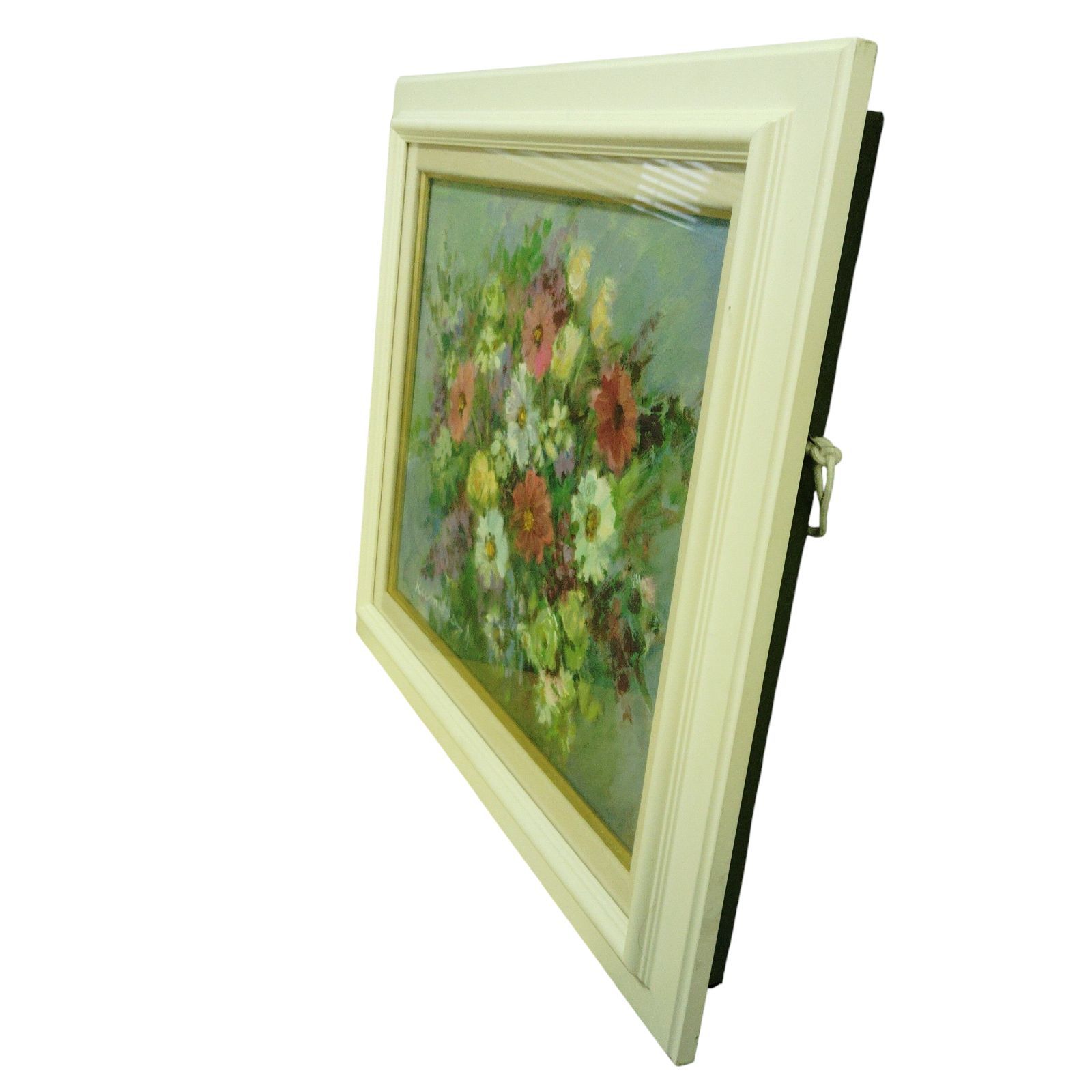 X11059 花の絵画 模写 油彩 ホビー アート 美術品 アンティーク