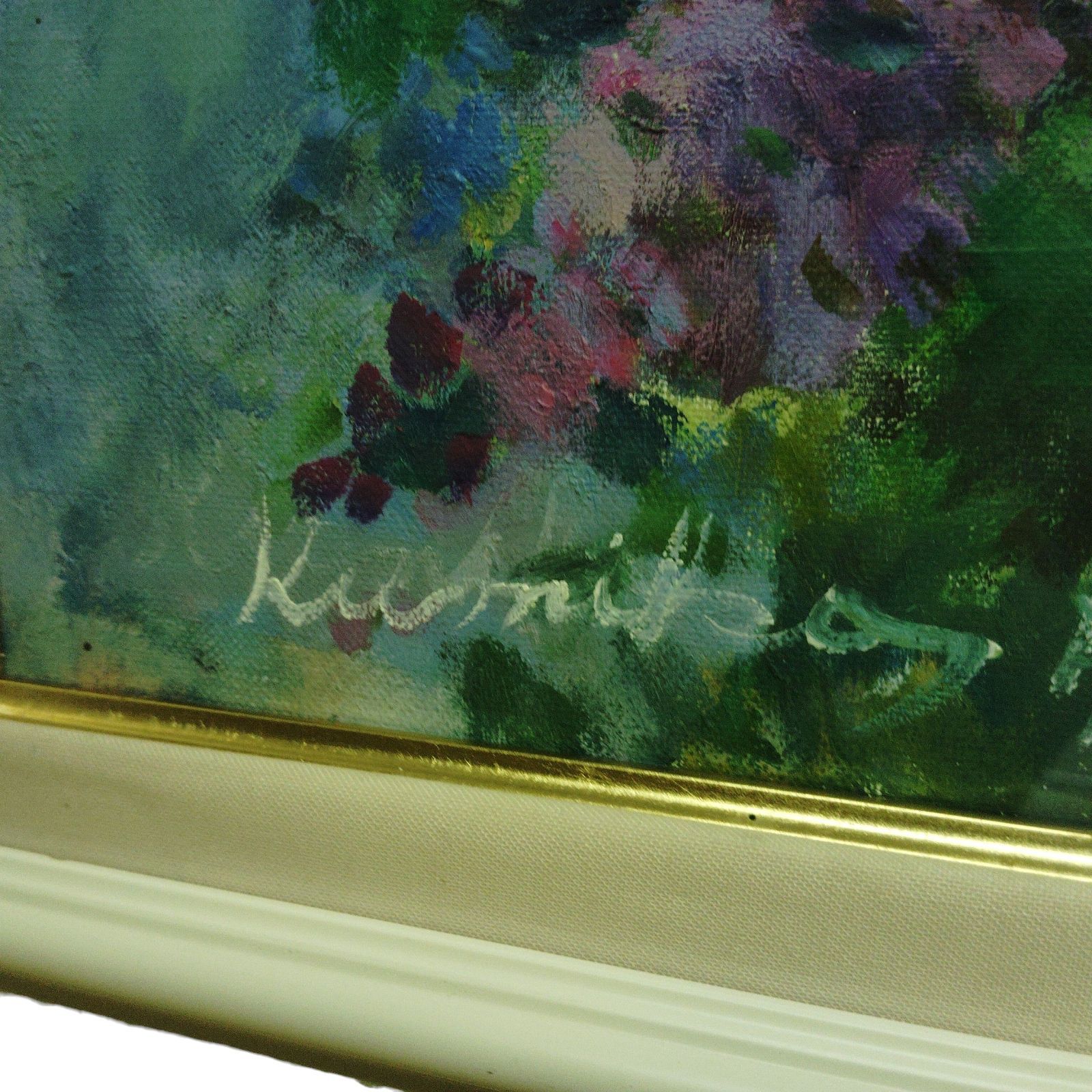 X11059 花の絵画 模写 油彩 ホビー アート 美術品 アンティーク