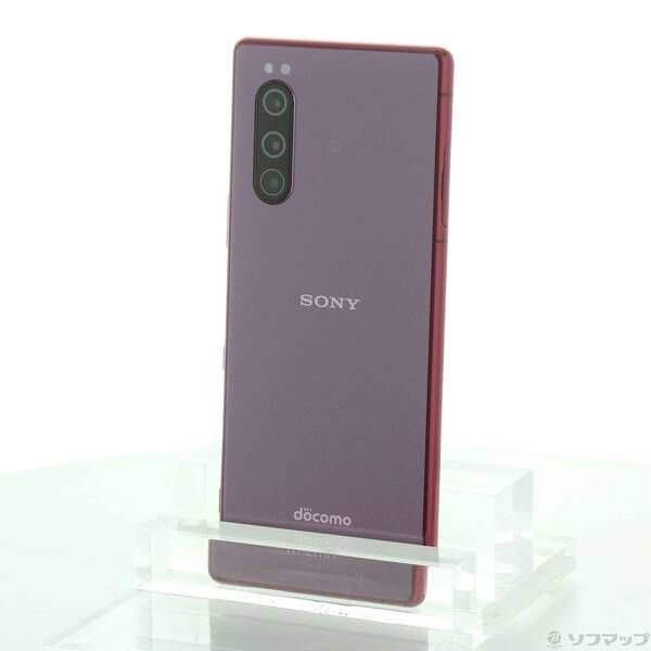 〔品〕 Xperia 5 64GB レッド SO-01M docomoロック解除SIMフリー【352】