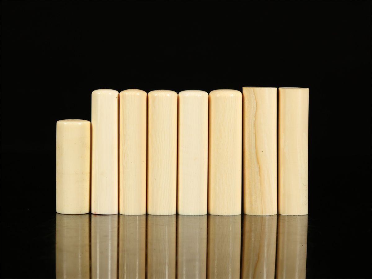 時代 東洋彫刻 丸印材 印章 8点 一括 最大高6.2㎝ 最大径1.7㎝ 重150g 1308