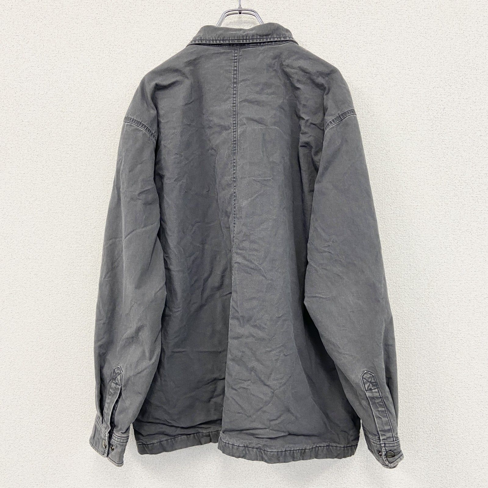 古着 Carhartt カーハート シャツジャケット フリースライナー グレー 2XLサイズ