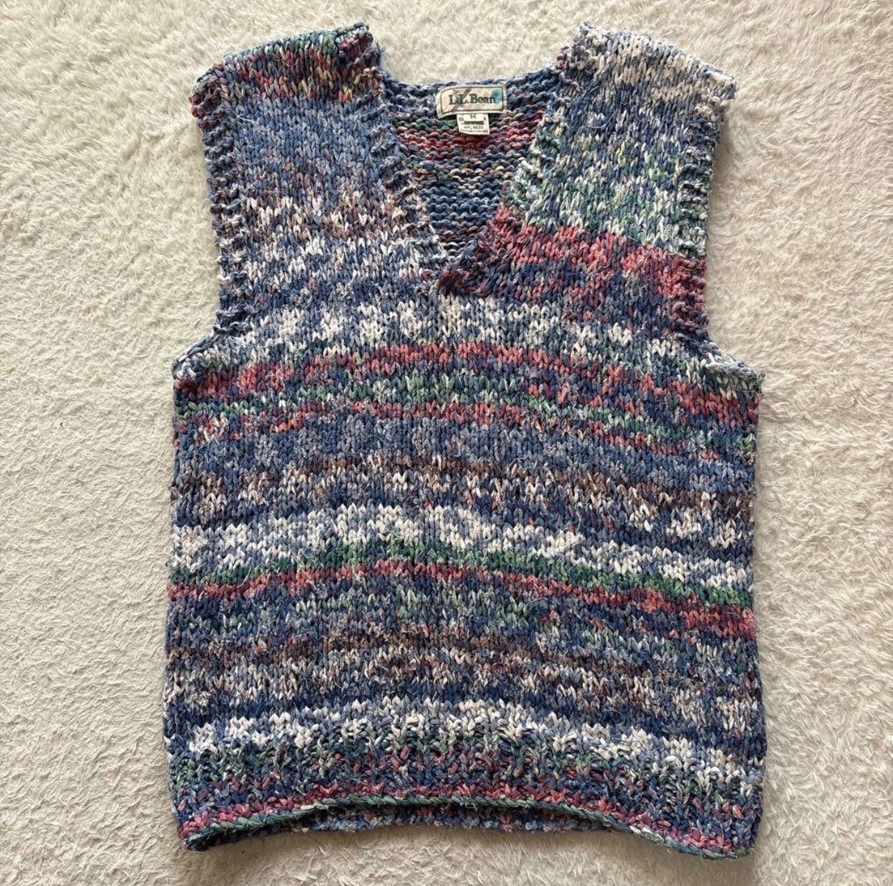 70s 80s L.L.Bean エルエルビーン 裂織ニットベスト