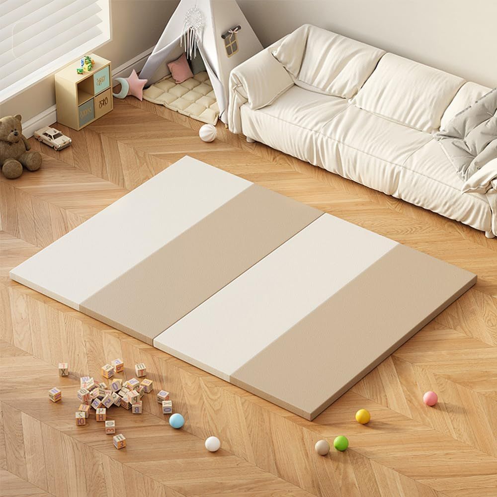 AORTD プレイマット 150 180CM 赤ちゃん 防水 ベビー 折りたたみ 4つ折り 厚み4cm ベビーマット クッションマット 床暖房対応 防音 サークルマット 軽量 キッズ 子供 ベビー フロアマット かわいい 出産祝い