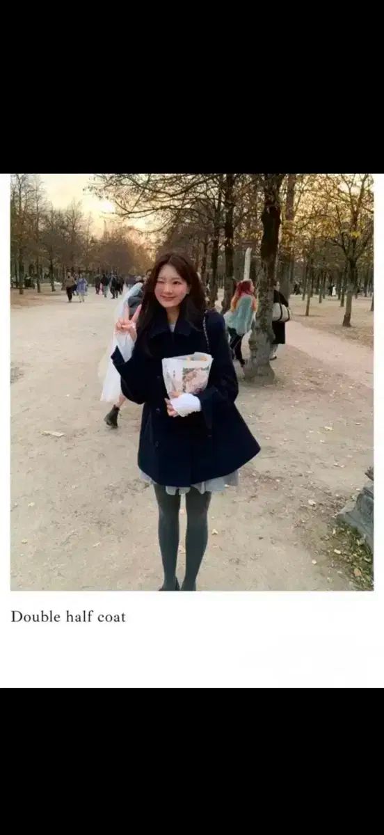 ondmin ダブルコート ネイビー