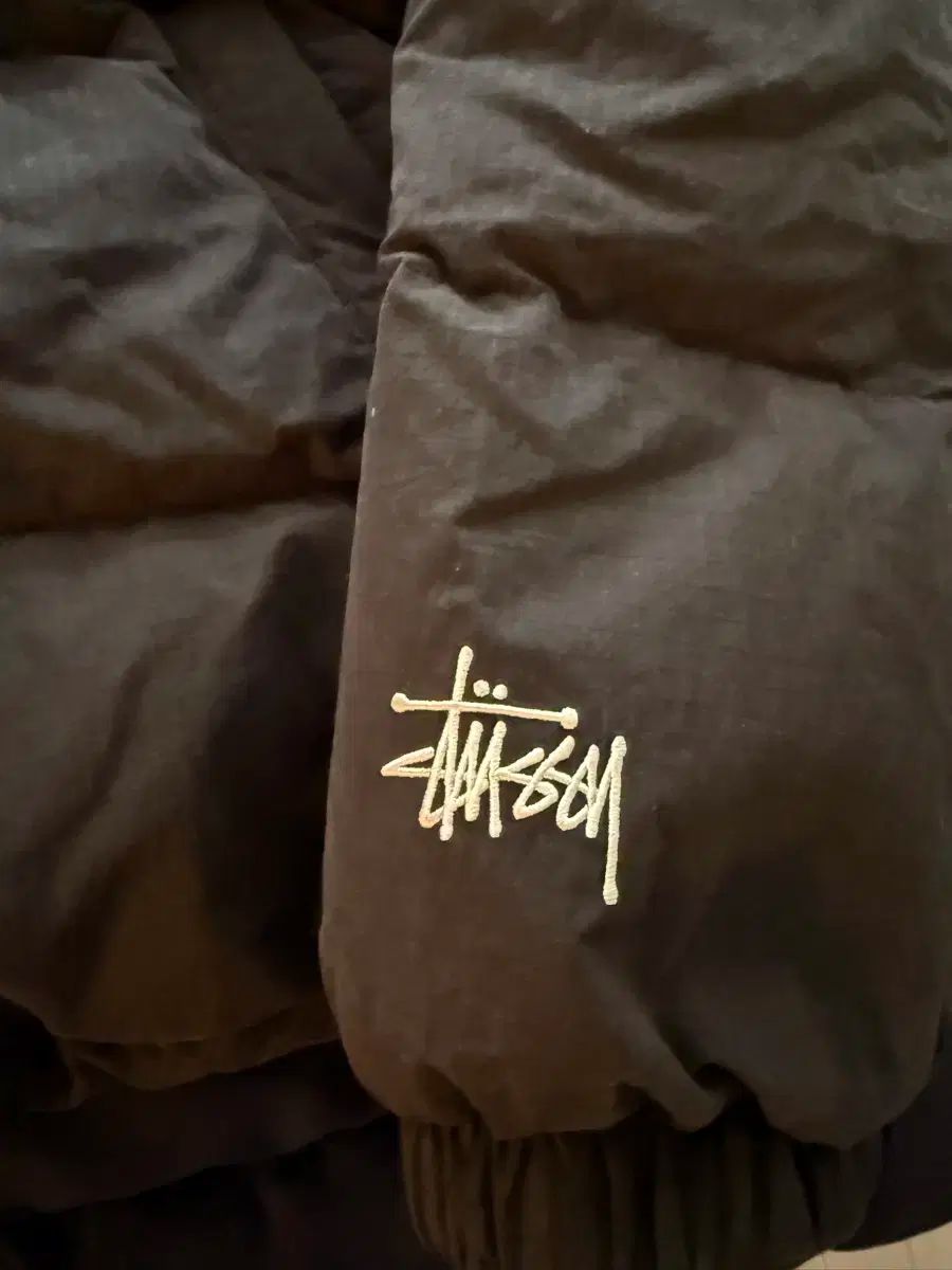 XL STUSSY ステューシー リップストック ダウン ファー ジャケット ブラック