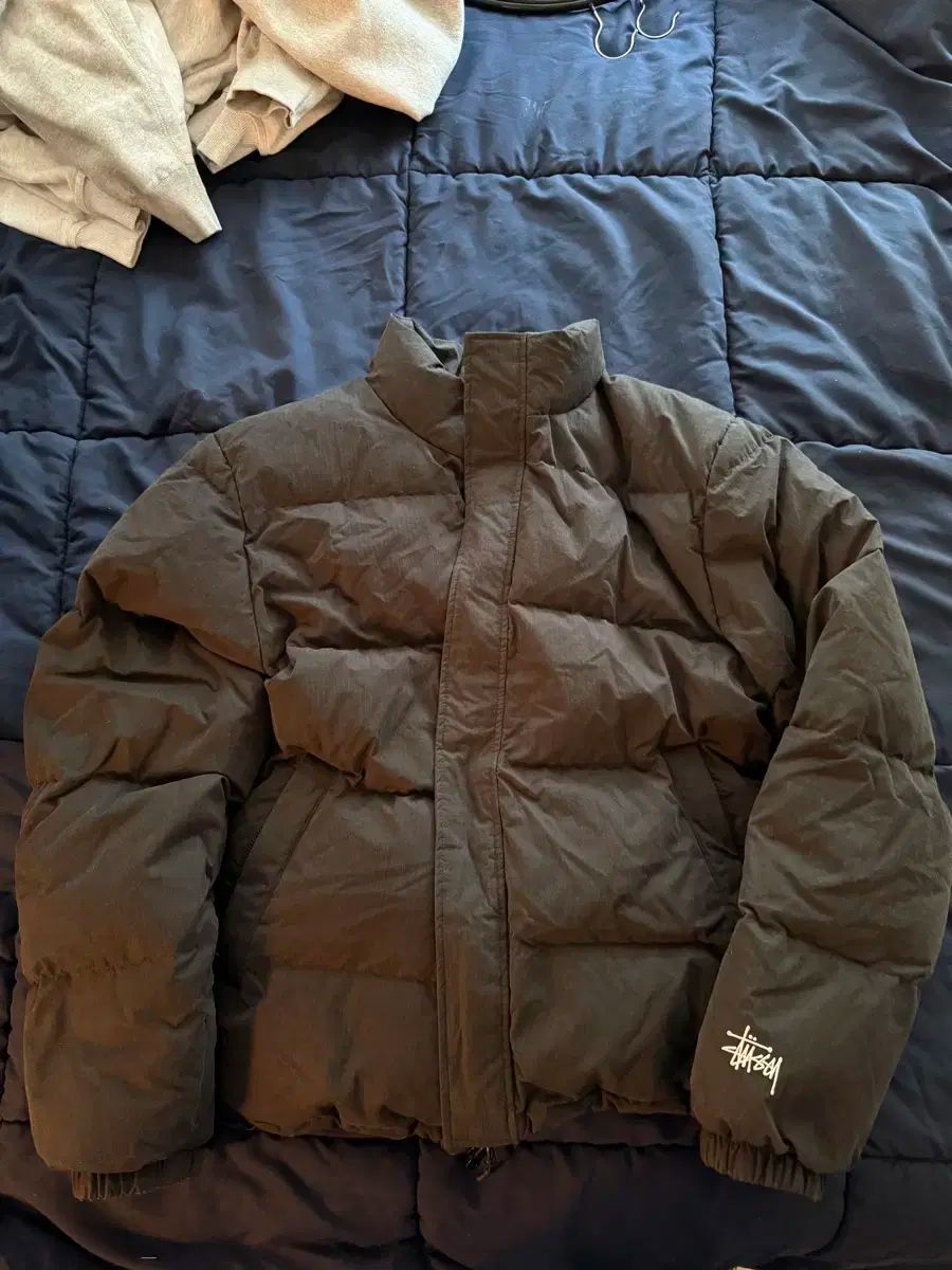 ストイックな XL STUSSY ステューシー リップストック ダウン ファー ジャケット ブラック ファッション業界