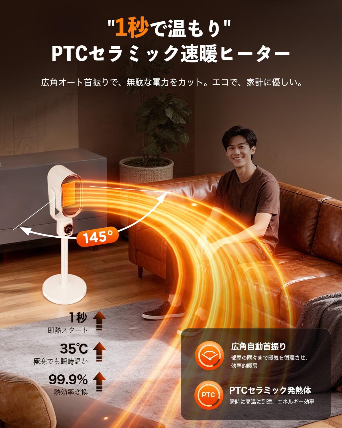 リモコン付き 自動首振り