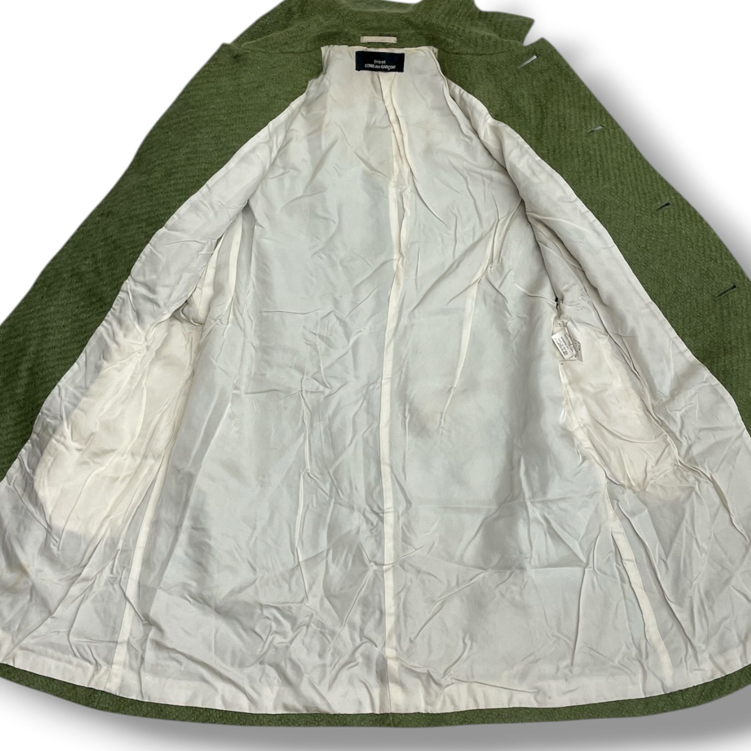  tricot COMME des GARCONS トリココムデギャルソン ウールコート ロングコート アウター コート ウール AD 1997 グリーン 緑 レディース 秋 ゴーゴー古着マルイファミリー 9 No.150 ピーコート ウールコート ジャケット アウター