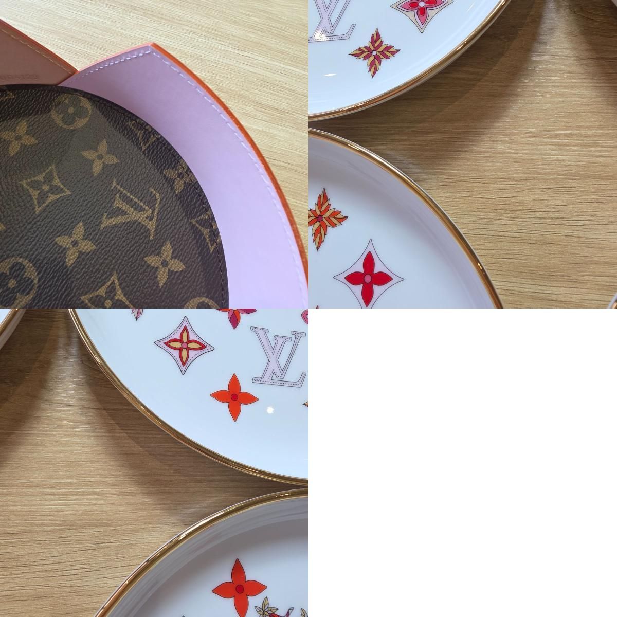 LOUIS VUITTON ルイヴィトン セット4 アシェット プレート モノグラム