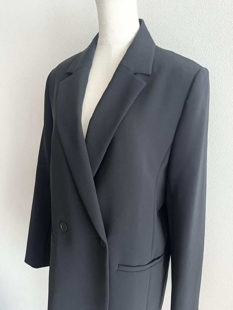 BALLSEY ボールジィ トゥモローランド取扱い ドライダブルクロスダブルブレストジャケット ジャケット Lサイズ 38 ブラック 裏地あり 製 み 6459344