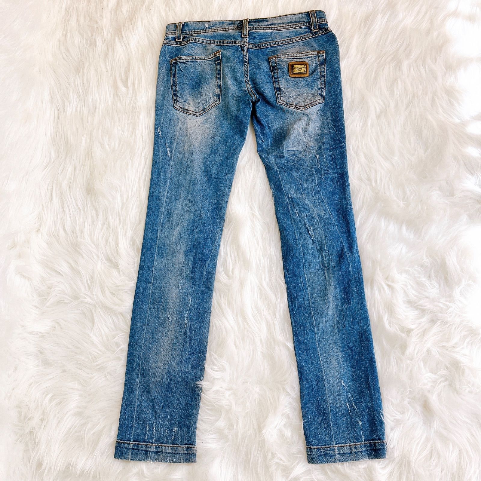 ドルチェ&ガッバーナ 36 ダメージ加工 デニム ジーパン ドルガバ D-G