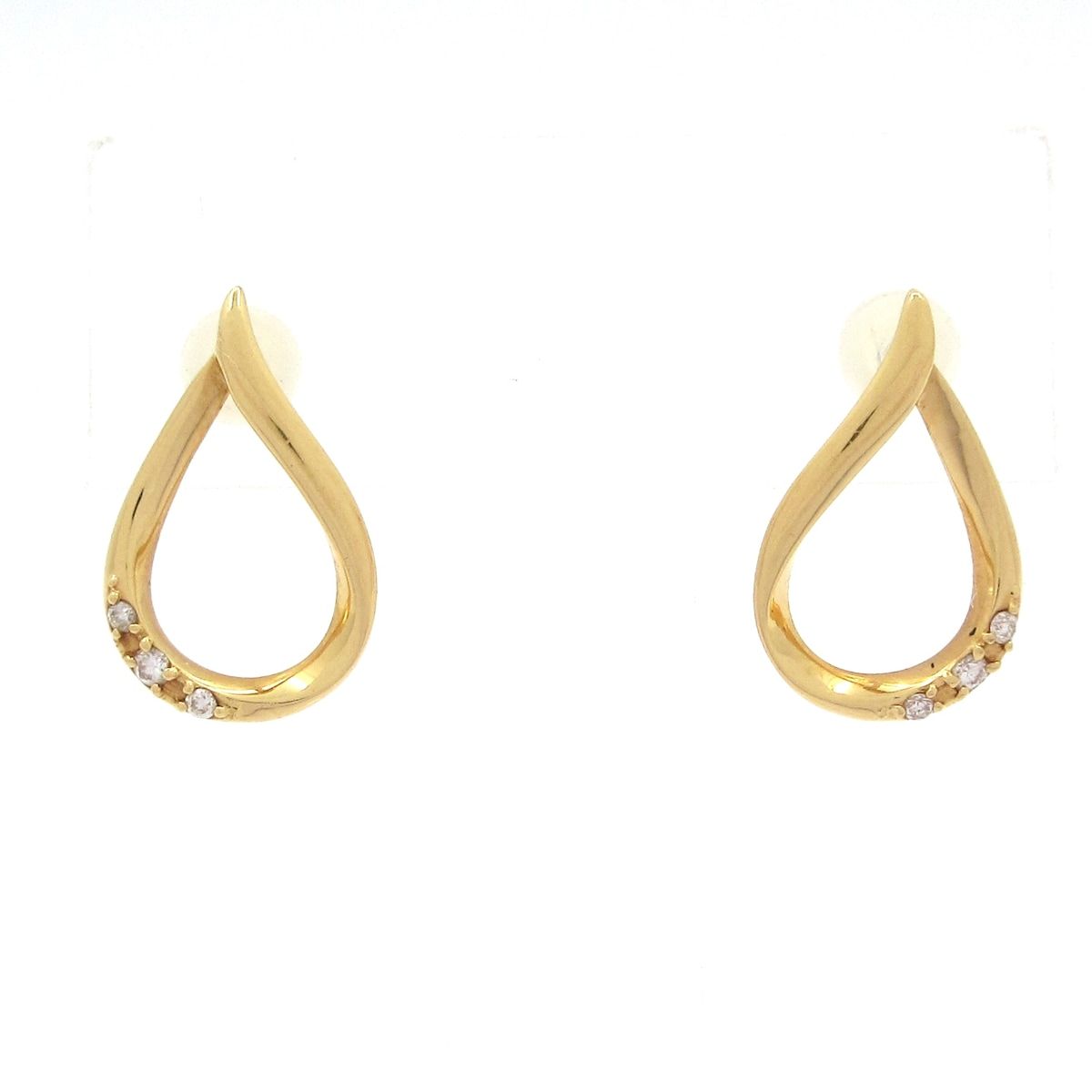 VENDOME ヴァンドーム青山 ピアス - K18YG×ダイヤモンド 総重量 2.1g 総6Pダイヤ 片側3Pダイヤ