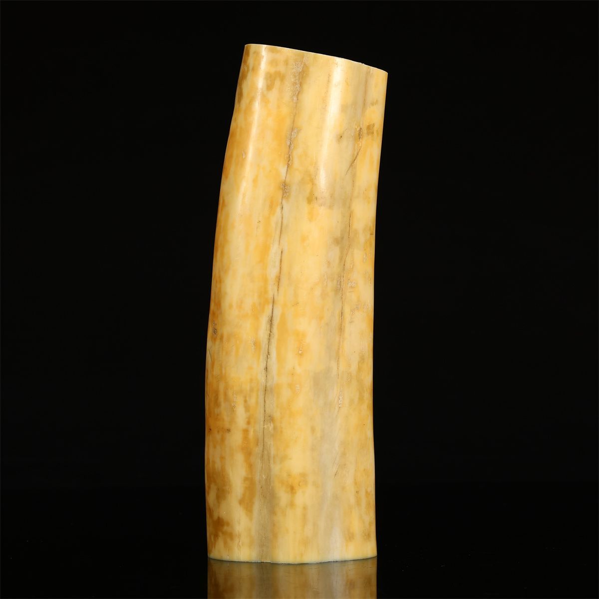 時代 セイウチ 東洋彫刻材 高19.6㎝ 最大径6.5㎝ 重690g 1215