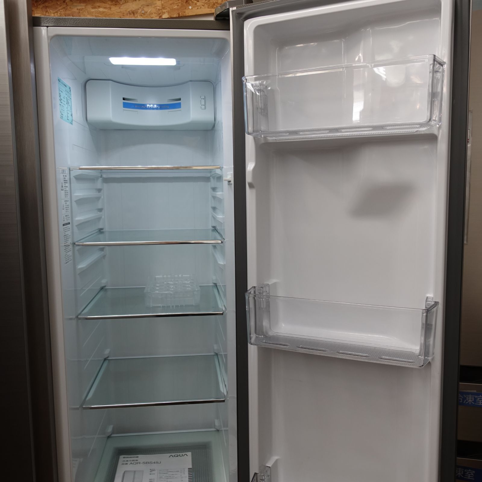 本州限定送料込み！449L BIG 2ドア冷蔵庫 AQUA AQR-SBS45J 2020年製 