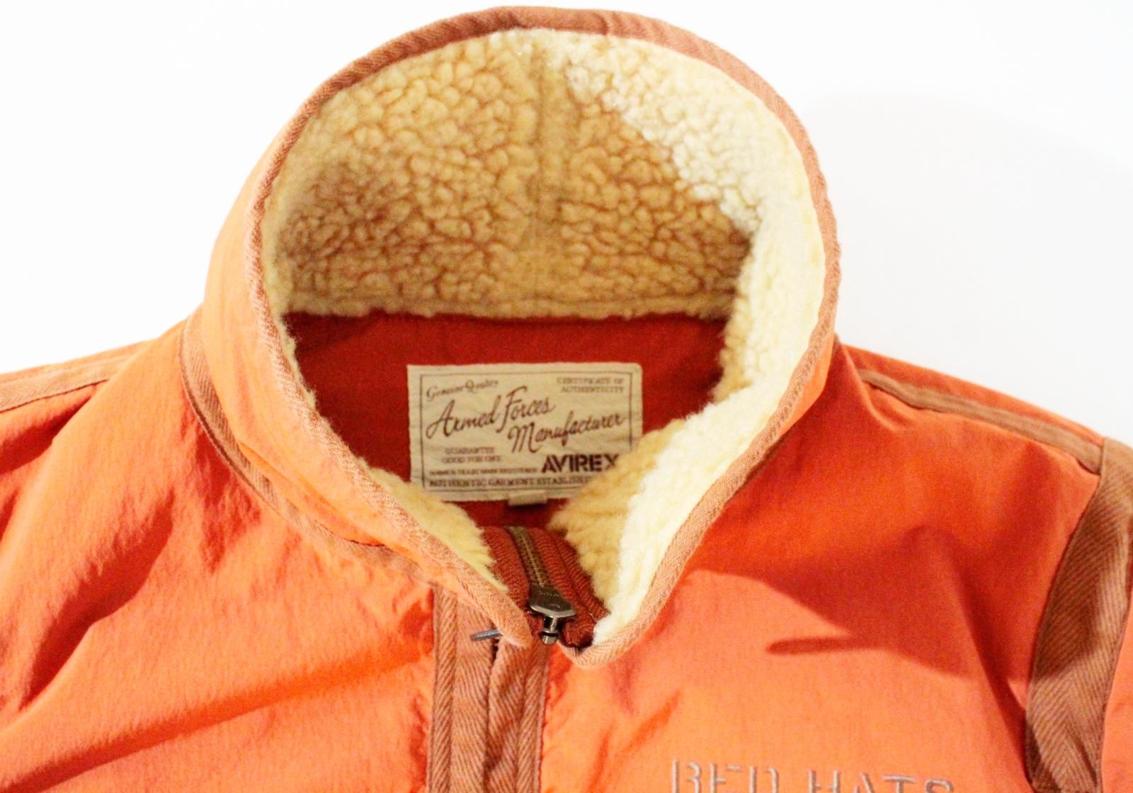AVIREX メンズキルティングジャケット M AVIREX キルティングジャケット M オレンジ 橙 6192155 KANDAIZUMI_COM