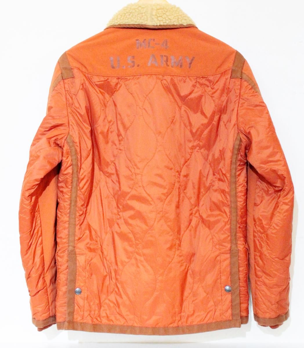 AVIREX メンズキルティングジャケット M AVIREX キルティングジャケット M オレンジ 橙 6192155