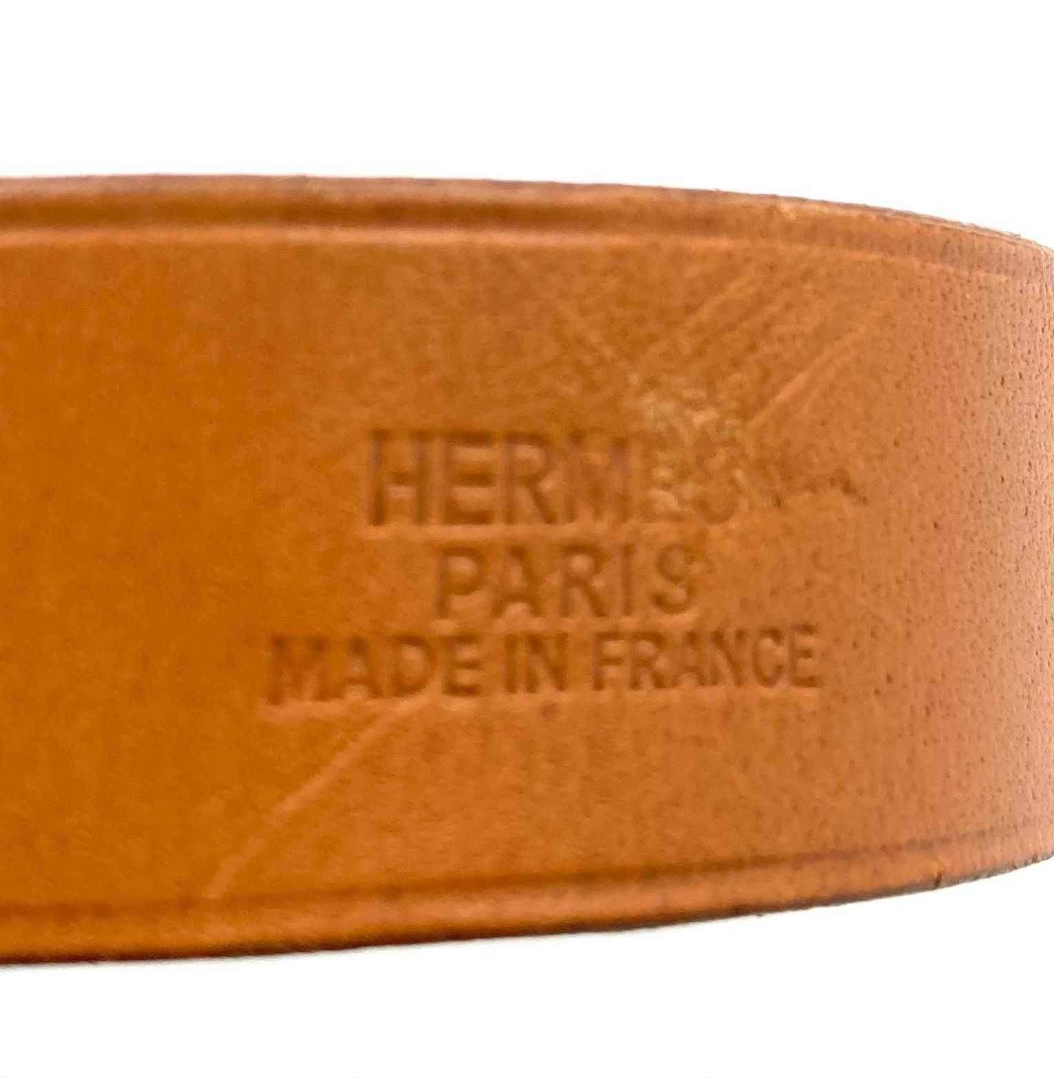 □マルジェラ期□HERMES エルメス レザーブレスレット バングル