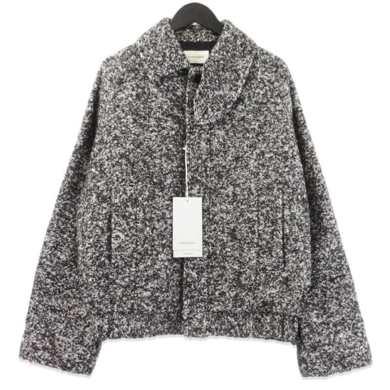 MARKAWARE マーカウェア アルパカ フライングマン ジャケット A25C19BL01C 25AW FLYING ブラック ホワイト 2 70017217