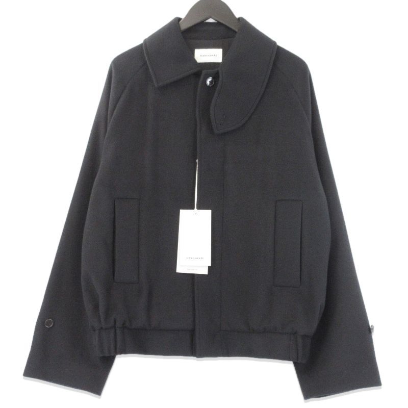 MARKAWARE マーカウェア カシミヤ ショートジャケット A25F24BL01C 品 25AW ブルゾン ブラック 黒 2 70017213