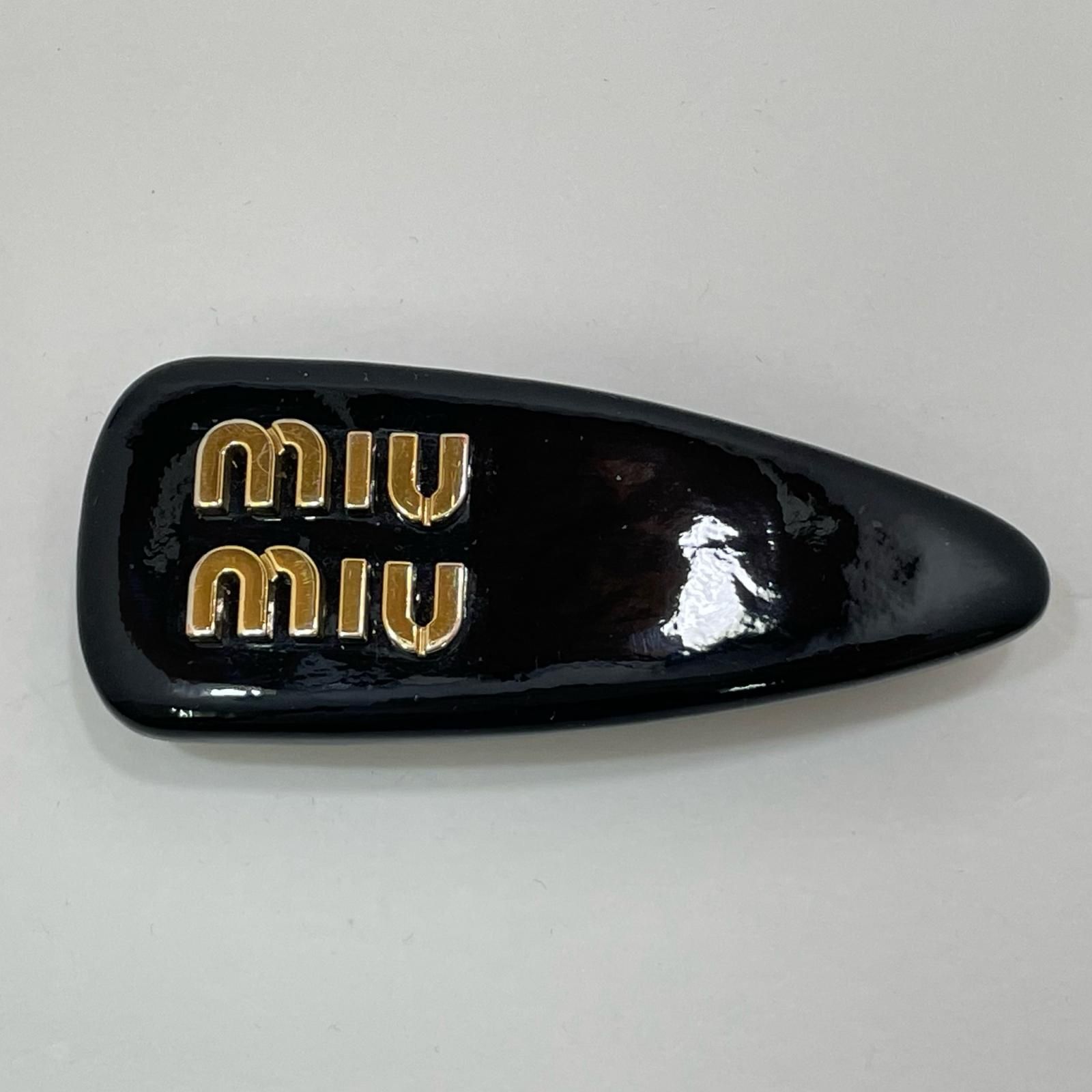 Miu Miu ミュウ ミュウ バレッタ ヘアクリップ ヘア ブラック 尾張小牧店