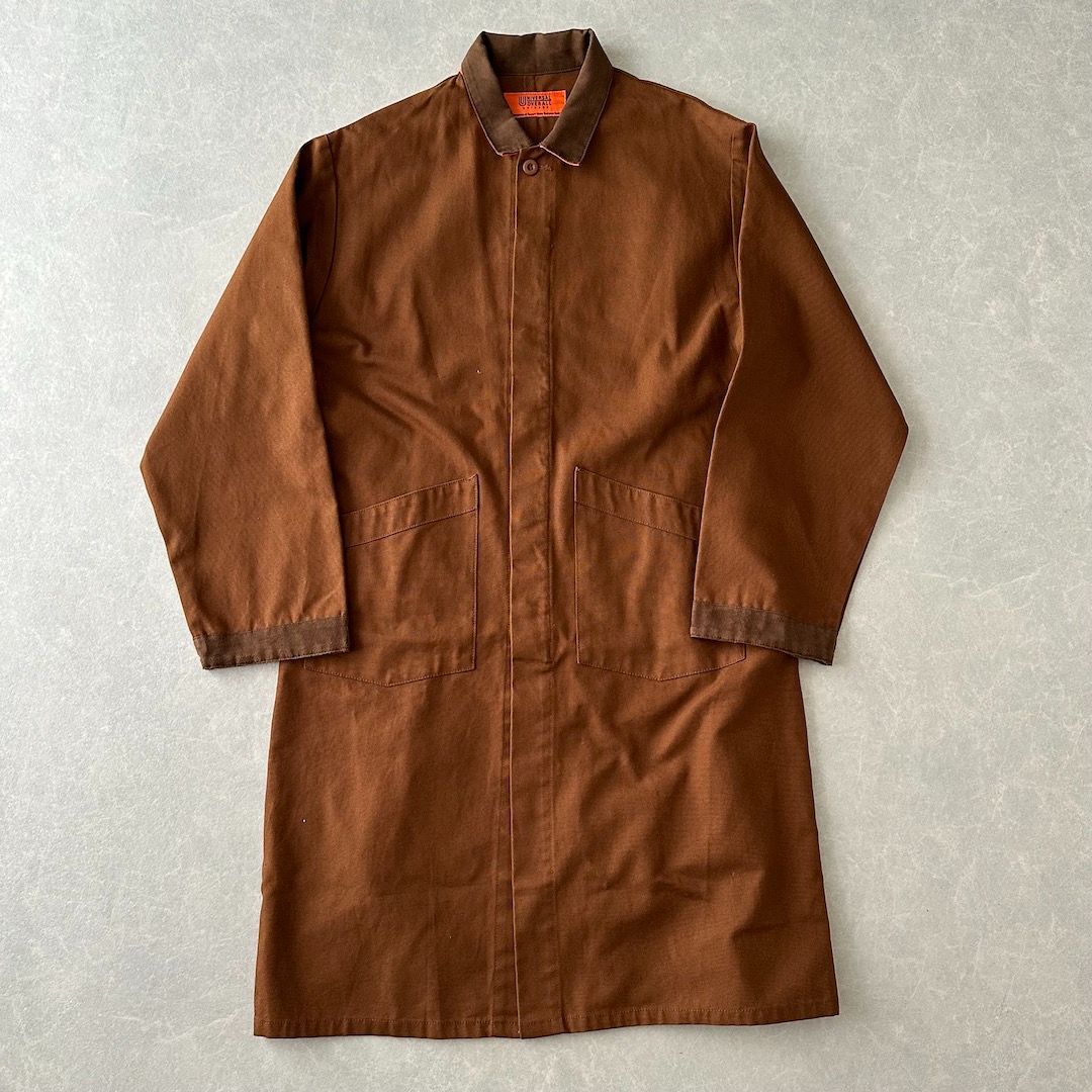UNIVERSAL OVERALL ユニバーサルオーバーオール ロングワークコート ブラウン XL 古着 メンズ