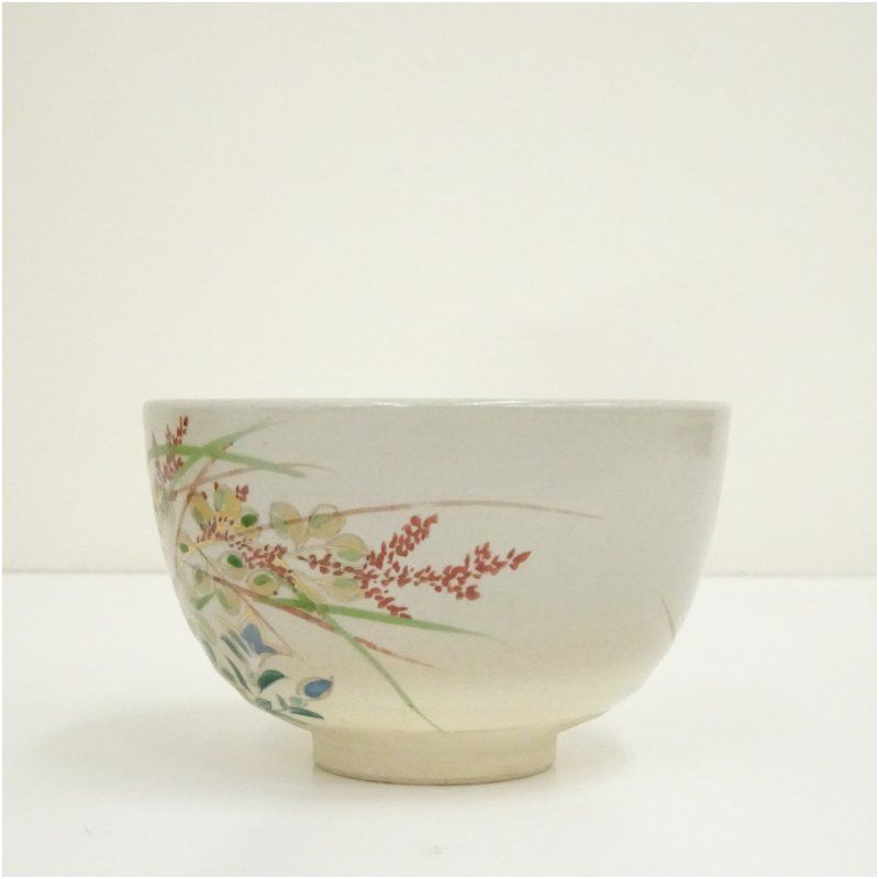 ys7057974; 宗sou 京焼 手塚景雲造 色絵藤茶碗（共箱） 京焼