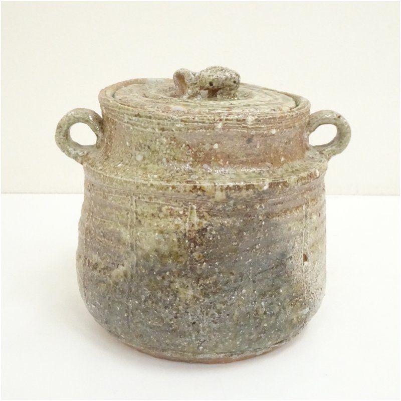 信楽焼 高橋春斎造 耳付水指 共箱 水指し 茶道 茶道具 おしゃれ 水差し 抹茶 インテリア 茶器 水器 お茶 骨董 茶会