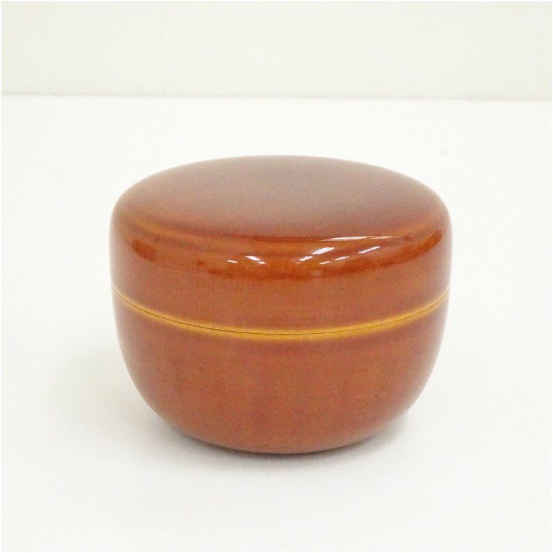 春慶塗平棗 堀内家十二代 宗完 兼中斎書付 茶道 茶道具 おしゃれ 茶器 なつめ 茶入 薄茶器 薄茶 薄器 お茶 茶 抹茶 平べったい 骨董