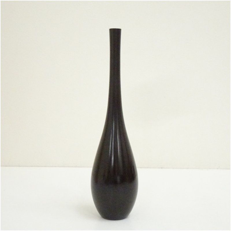 金谷浄雲造 唐銅曽呂利花入