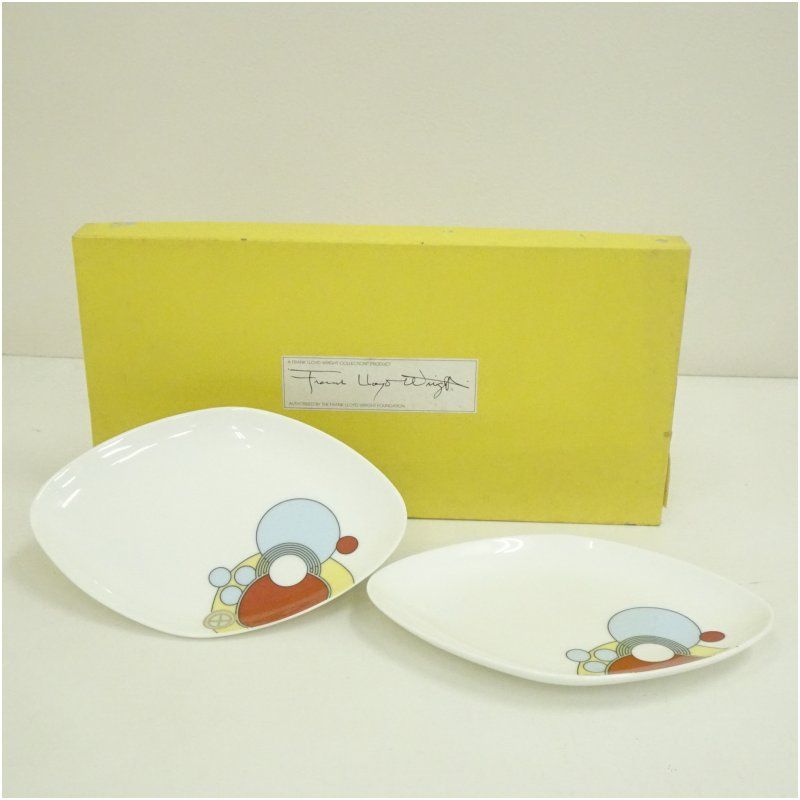 ノリタケ フランク・ロイド・ライト プレート 2枚セット ノリタケ フランクロイドライト 菱形プレート2客（箱付） 食器