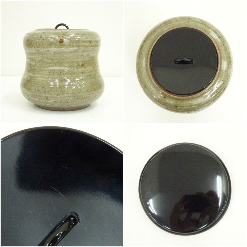 杉本貞光 信楽掛花入 小壺 寺垣外窯 共箱 杉本貞光 信楽