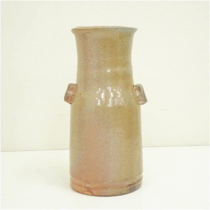 藤原敬介 恭助 造 備前志野花入 共箱 花入れ 茶道 茶道具 花瓶 花器 おしゃれ フラワーベース 道具 茶室 華道 華道具 インテリア hnir 3月 8月 11月 春夏秋 NEXPOTALLINN_EU