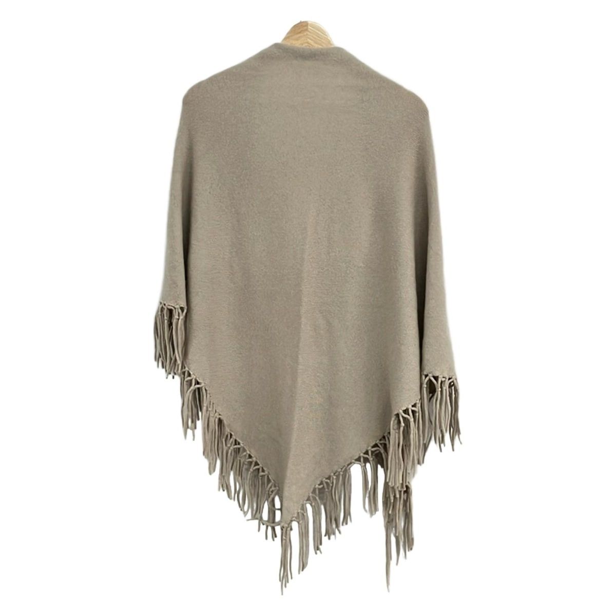 新品未使用☆エトロ 毛＆絹 特大判スクエアスカーフ グレー、ベージュ