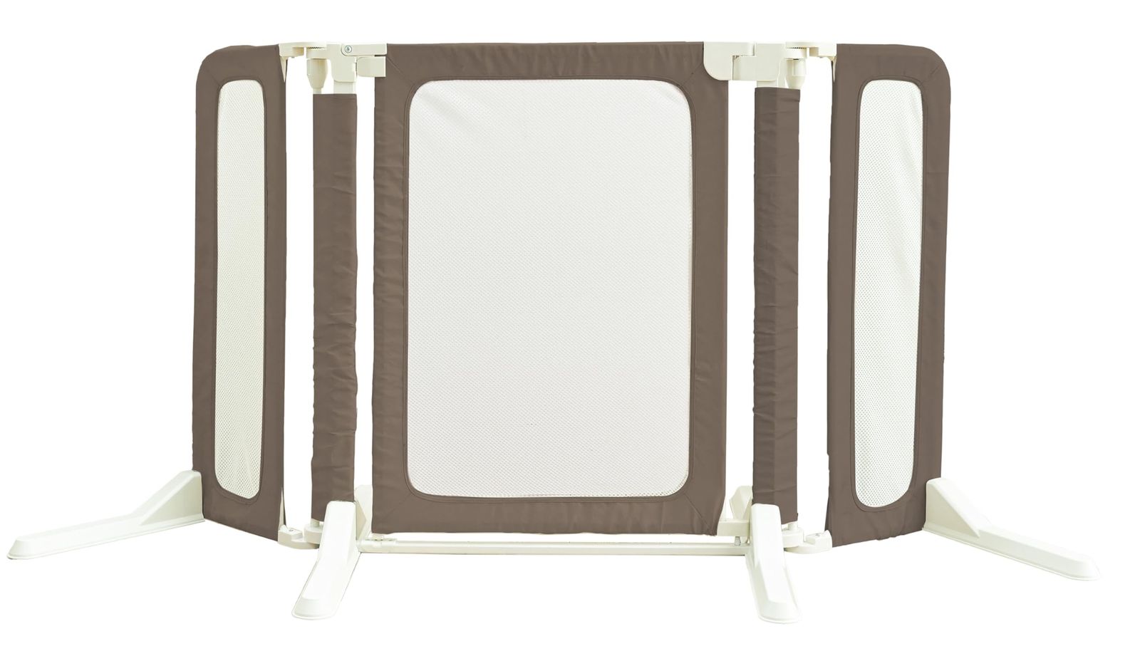 Wanyanya わにゃにゃ おくだけラグズゲート 最大展開時 幅121.5×高さ71×奥行66cm ペットゲート 自立式 簡単設置 ブラウン