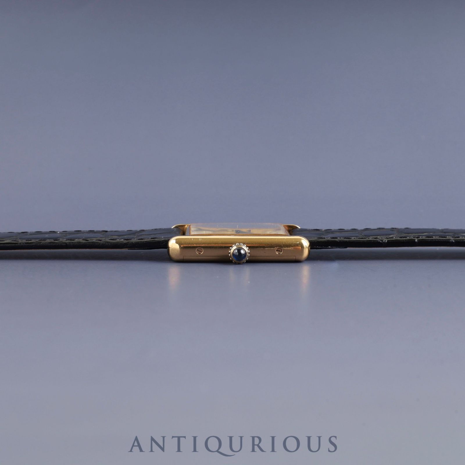 カルティエ マストタンク LM 手巻き Cal.- SV 925 革 尾錠 GP アイボリーローマン文字盤 1976年頃~1981年頃 オーバーホール済み