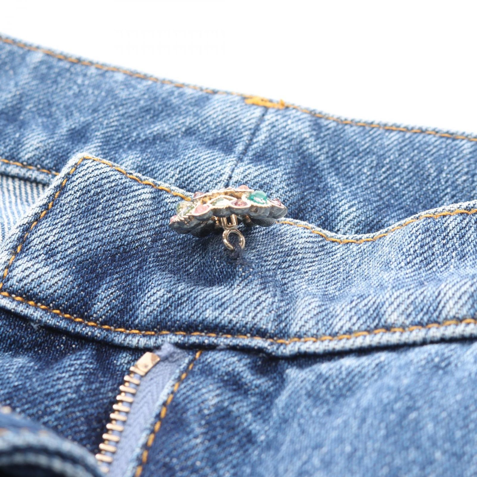 CHANEL シャネル ココマークボタン デニムパンツ DECORATOM_COM_BR