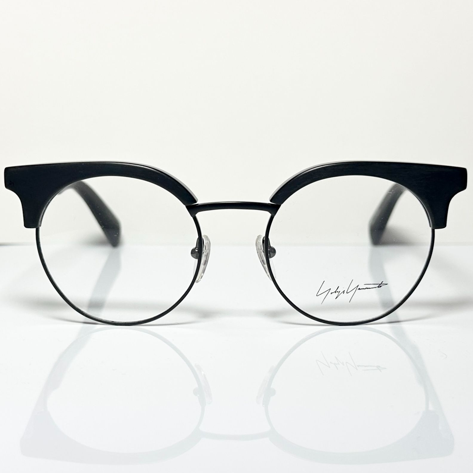 Yohji Yamamoto ヨウジヤマモト YY 3010 002 黒 メガネ ケース付き フランス製 Y 3